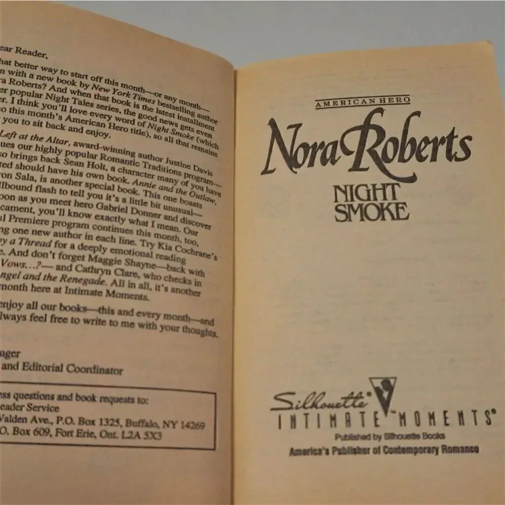 Night Smoke By Nora Roberts 1994 Silhouette Books Paperback